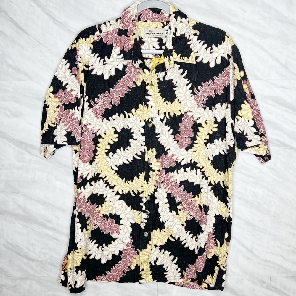 Two Paddles Lei Aloha Shirt XL